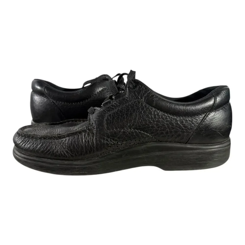 SAS Bout Time Shoes Men’s Size 8.5 M Black Leather Moc Toe Lace Up Comfort